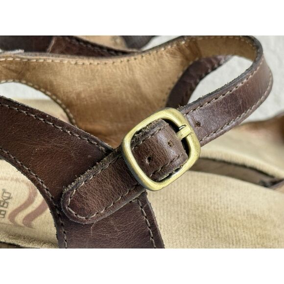 Dansko Sam Mary Jane Sandals Leather Closed Toe Brown Size 40 9.5 10 Clog - Picture 9 of 15